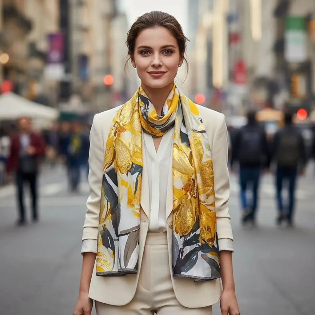 Foulard Soie Femme - GABRIELA - Coeur de Foulard