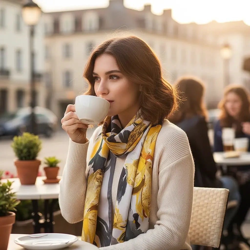Foulard Soie Femme - GABRIELA - Coeur de Foulard