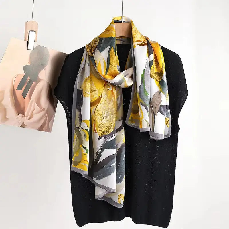 Foulard Soie Femme - GABRIELA - Coeur de Foulard