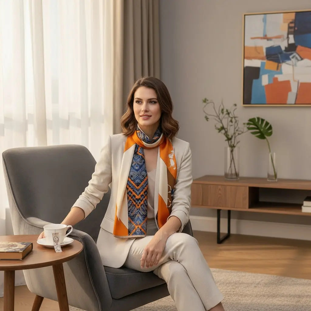 Foulard Soie Femme - GRACIELA - Coeur de Foulard