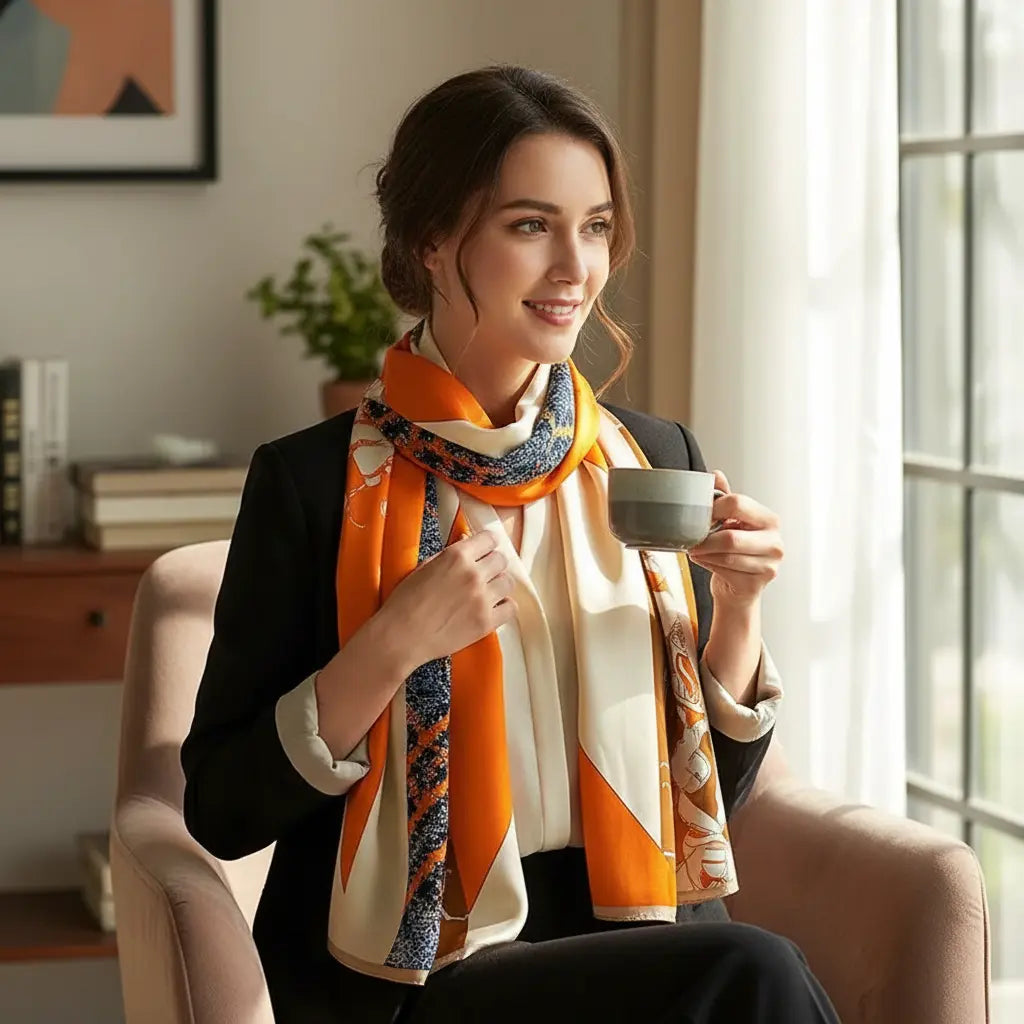 Foulard Soie Femme - GRACIELA - Coeur de Foulard