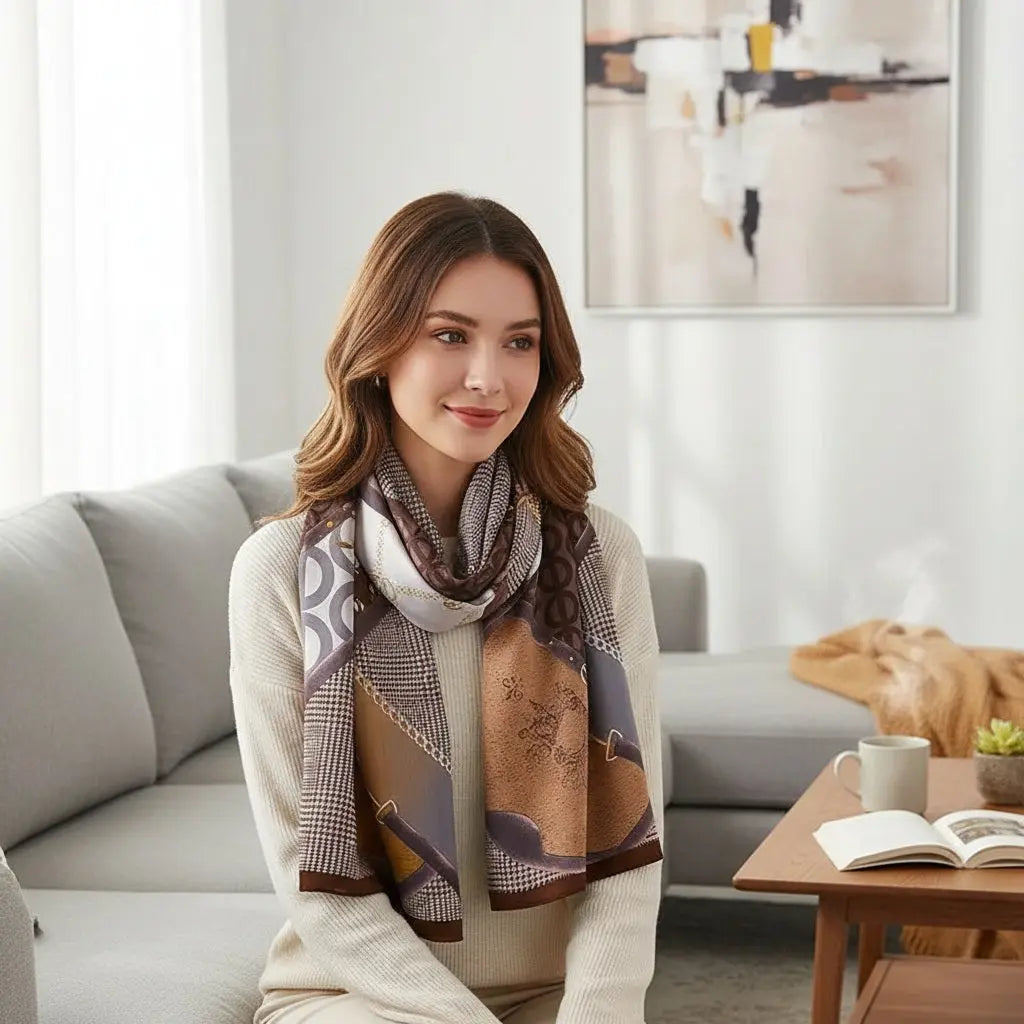 Foulard Soie Femme - ISABEL - Coeur de Foulard