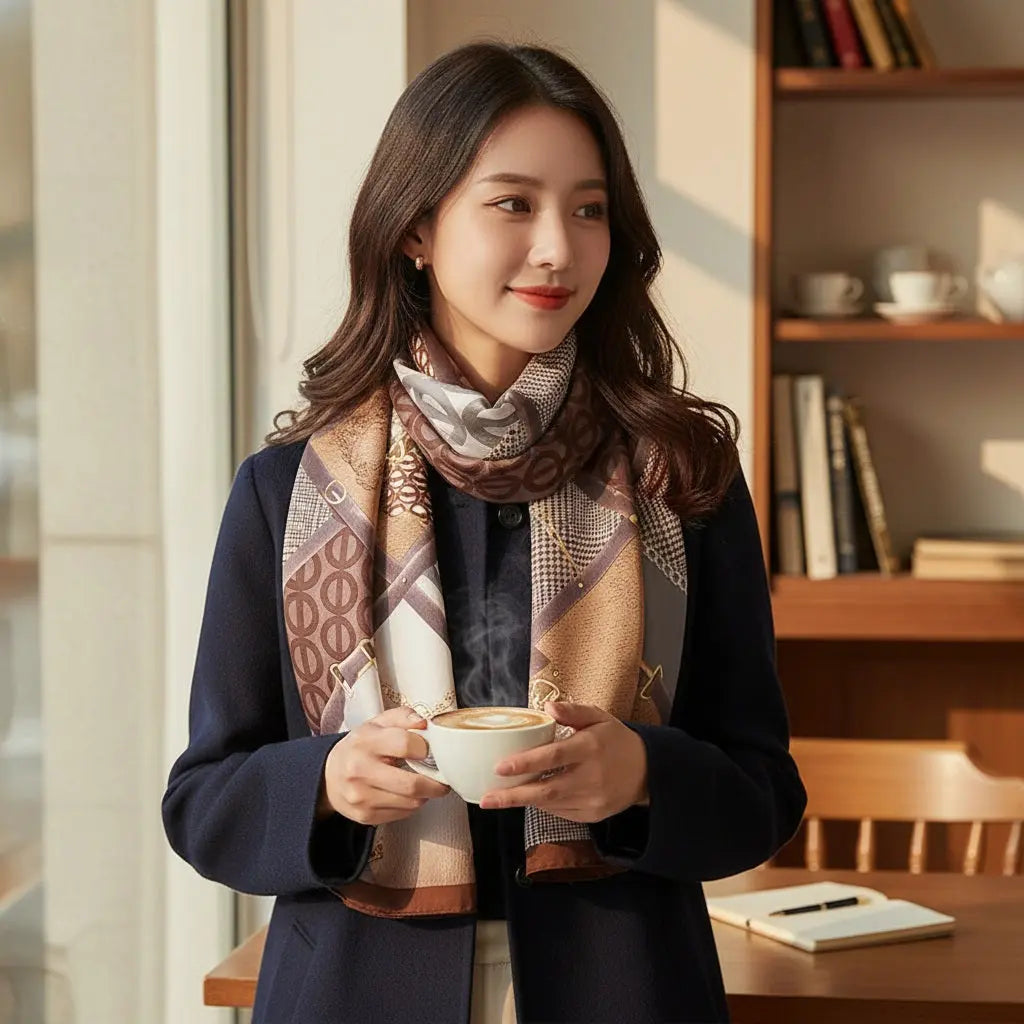 Foulard Soie Femme - ISABEL - Coeur de Foulard