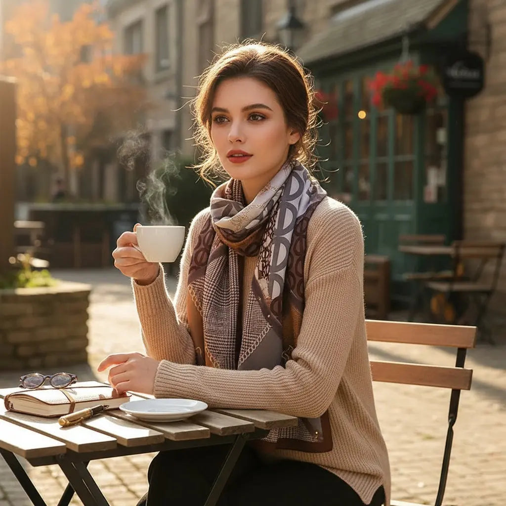 Foulard Soie Femme - ISABEL - Coeur de Foulard