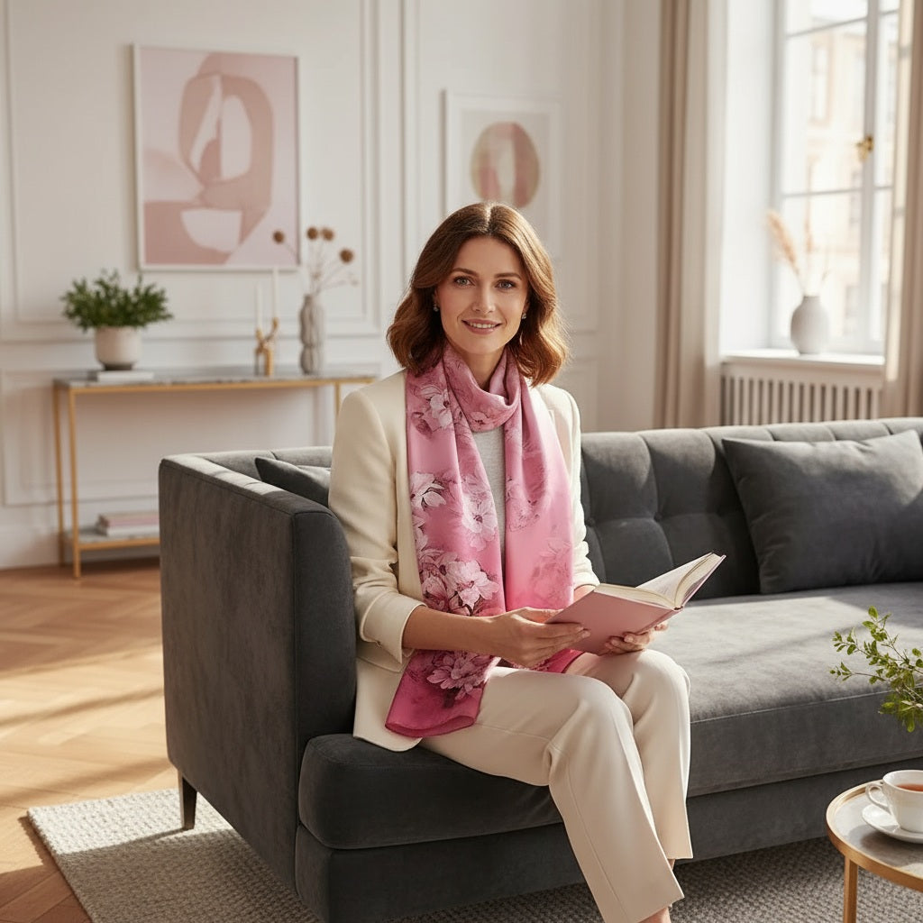 Foulard Soie Femme - ISIDORA - Coeur de Foulard