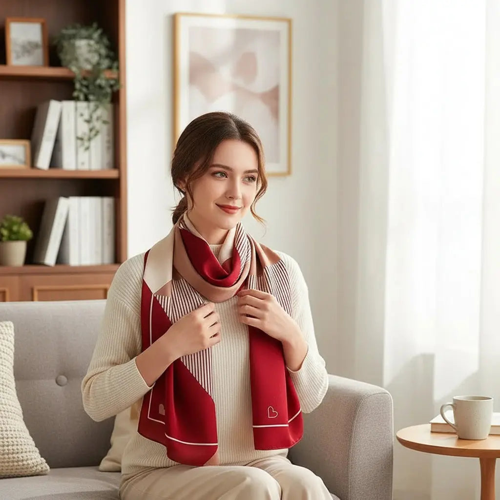 Foulard Soie Femme - JIMENA Coeur de Foulard