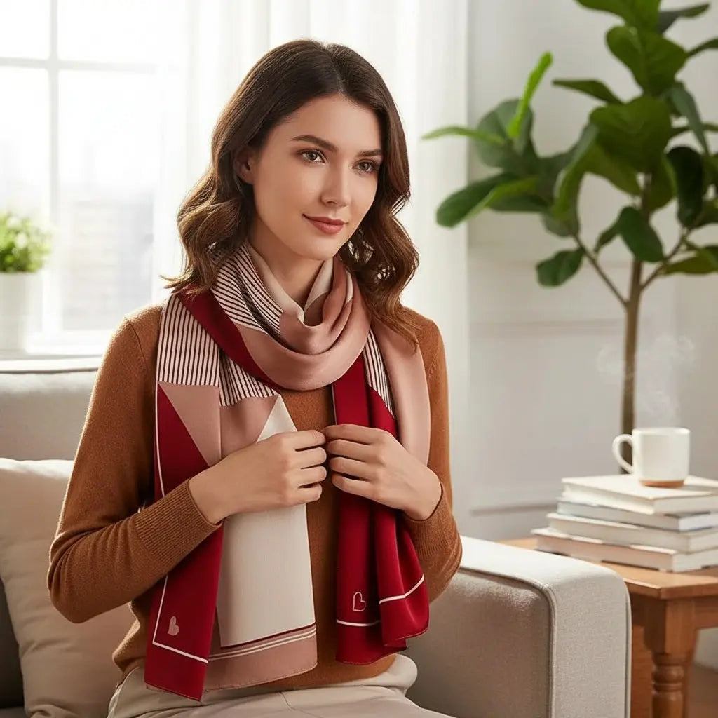 Foulard Soie Femme - JIMENA - Coeur de Foulard