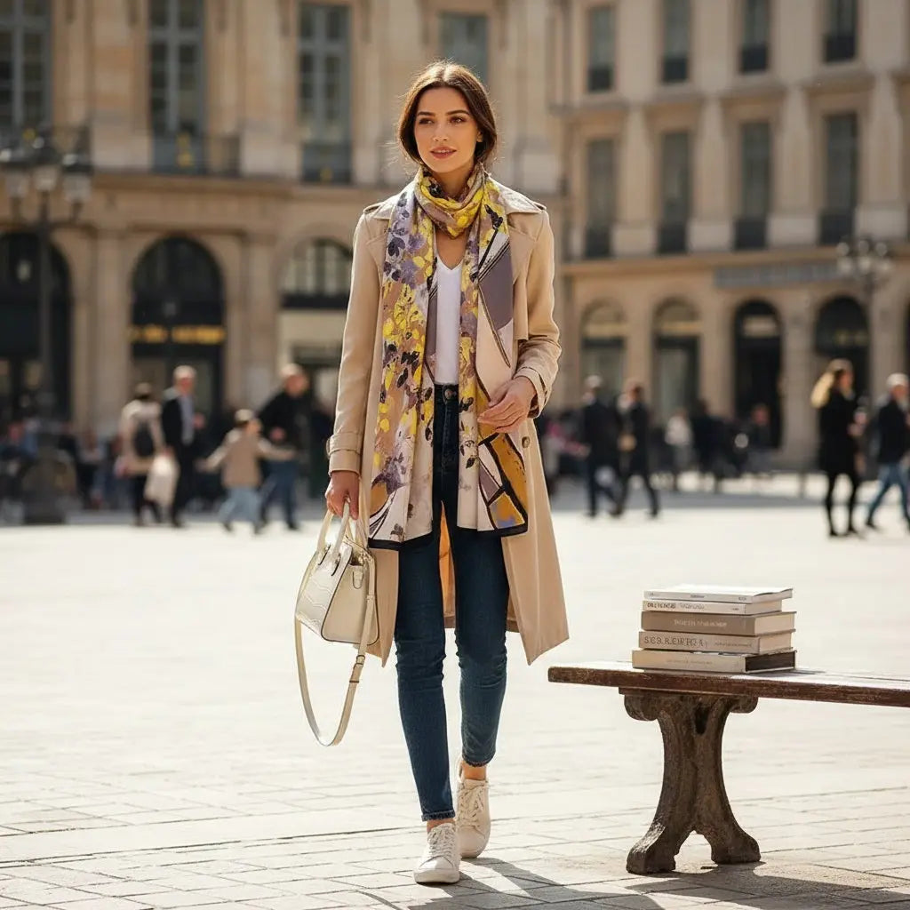 Foulard Soie Femme - MARIA - Coeur de Foulard