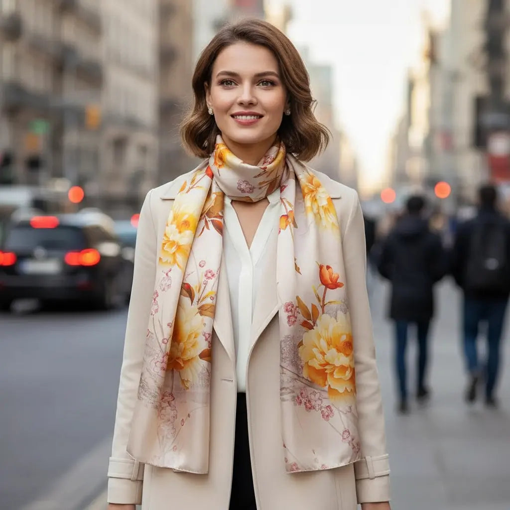 Foulard Soie Femme - MARIANA - Coeur de Foulard