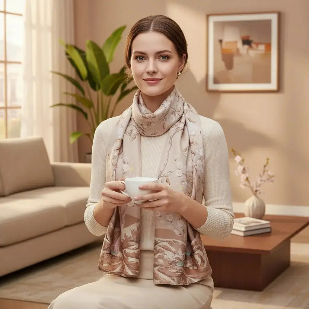 Foulard Soie Femme - MILAGROS - Coeur de Foulard