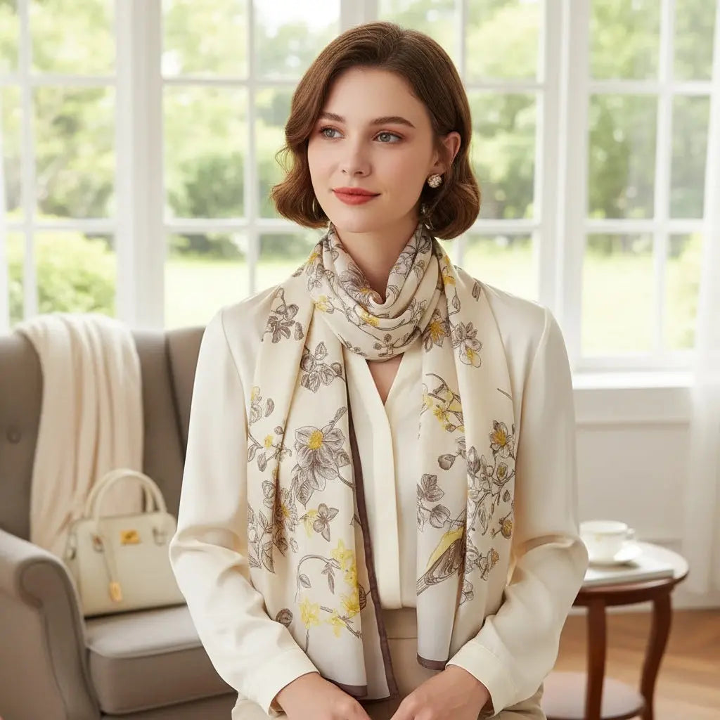 Foulard Soie Femme - MONICA Coeur de Foulard