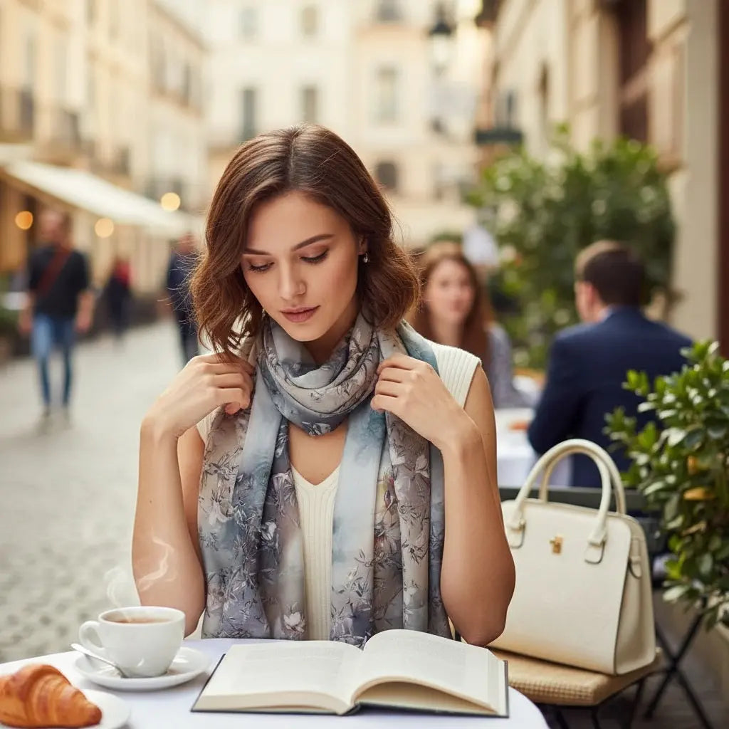 Foulard Soie Femme - NATALIA - Coeur de Foulard