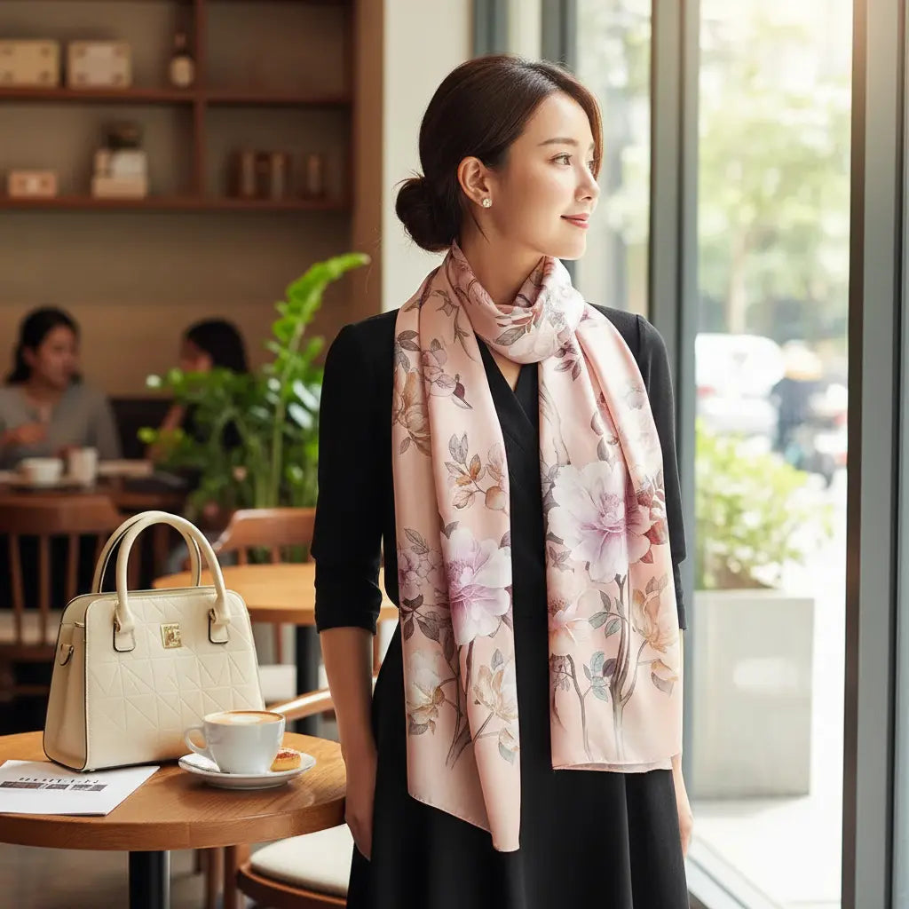 Foulard Soie Femme - NOELIA Coeur de Foulard