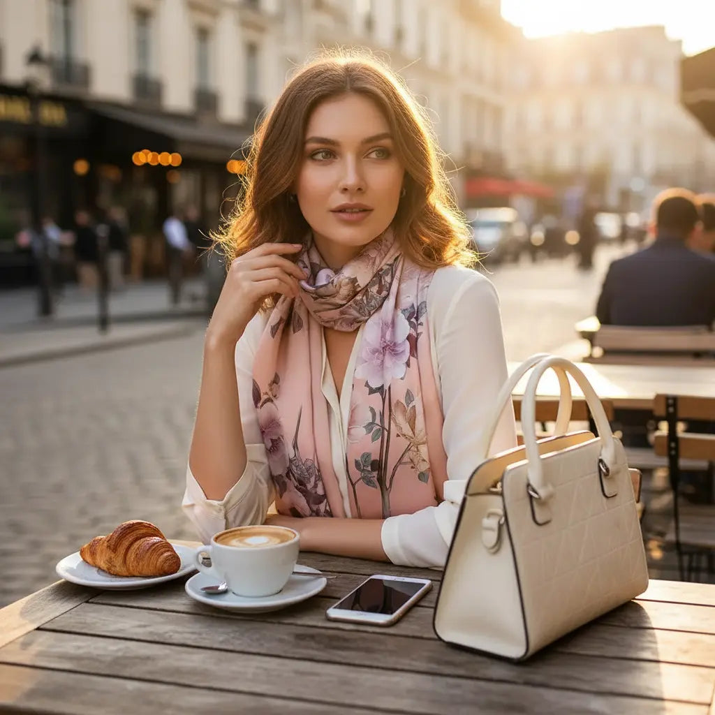 Foulard Soie Femme - NOELIA - Coeur de Foulard