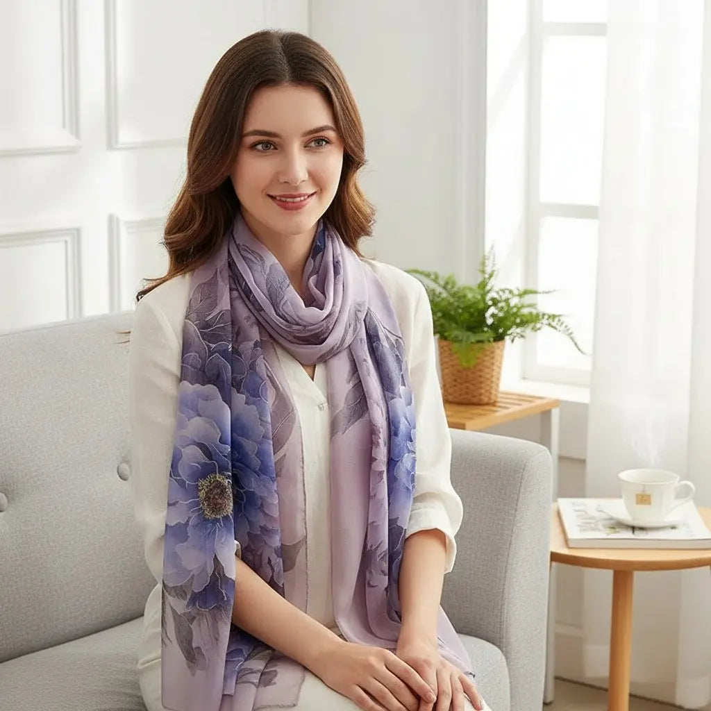 Foulard Soie - FUMIKO - Coeur de Foulard