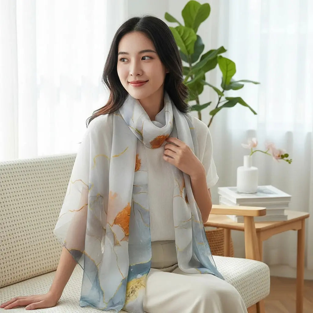 Foulard Soie - KAEDE - Coeur de Foulard