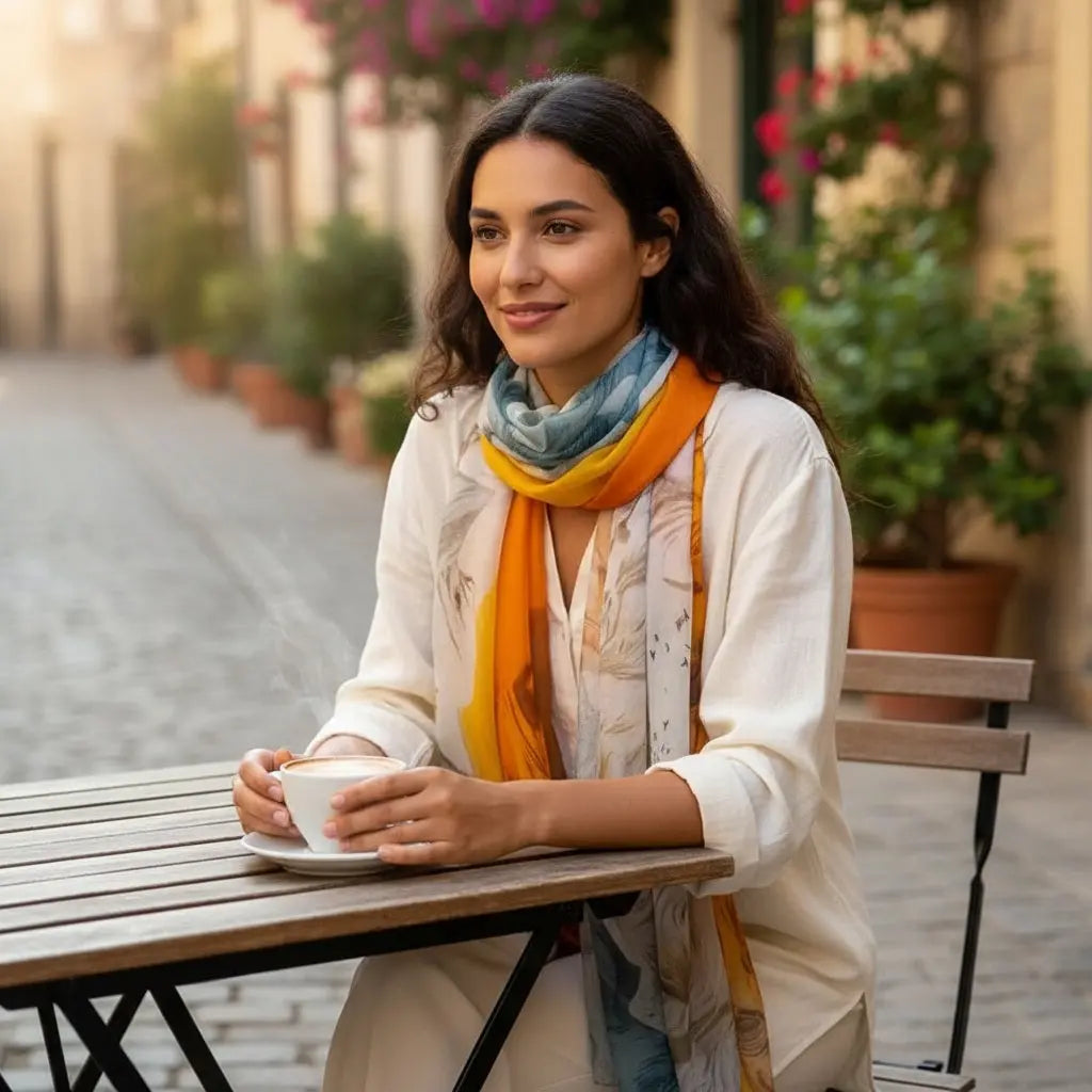 Foulard Soie - MADOKA - Coeur de Foulard