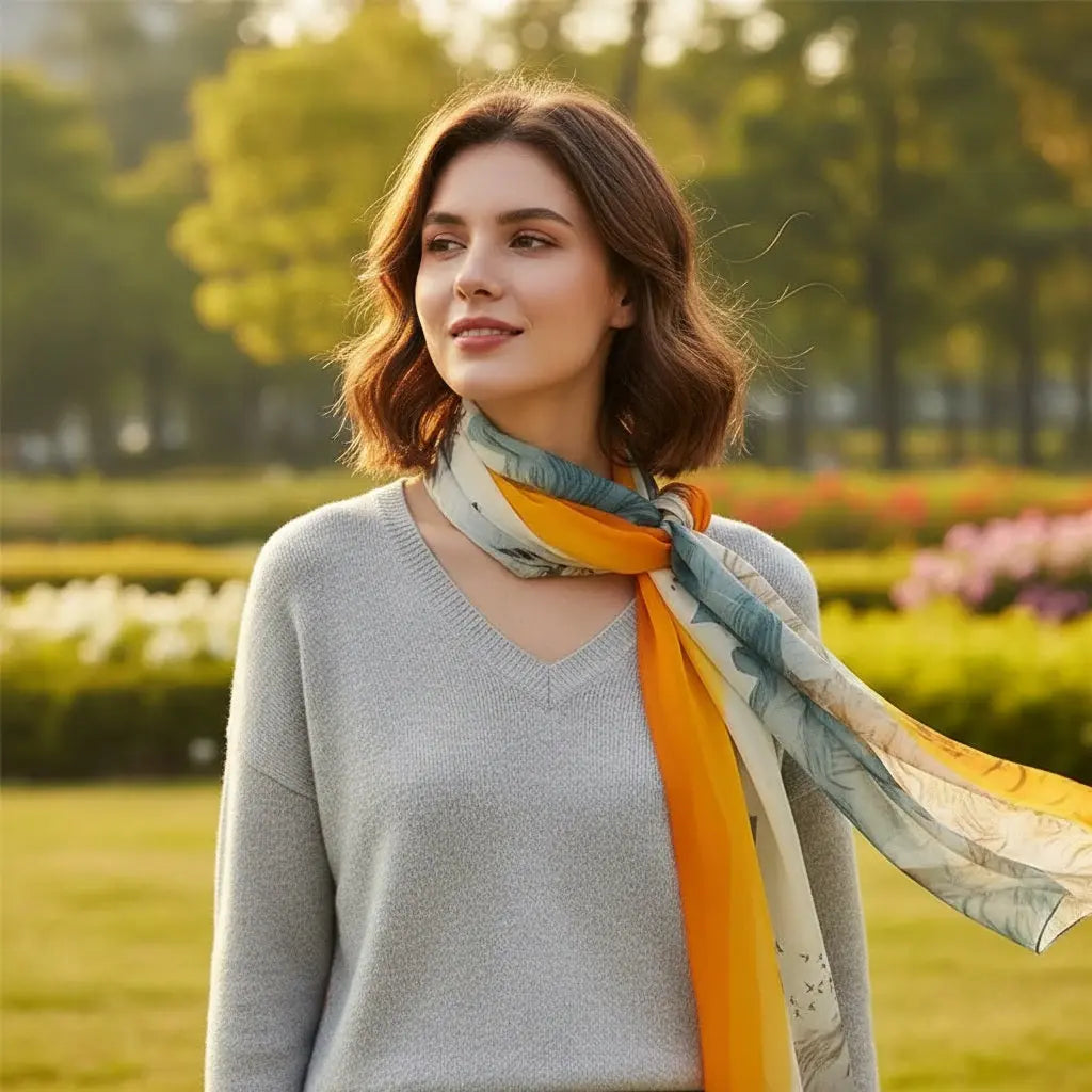 Foulard Soie - MADOKA - Coeur de Foulard