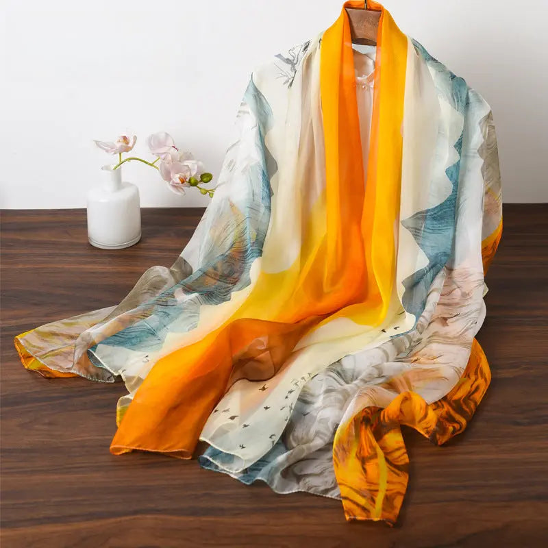 Foulard Soie - MADOKA - Coeur de Foulard