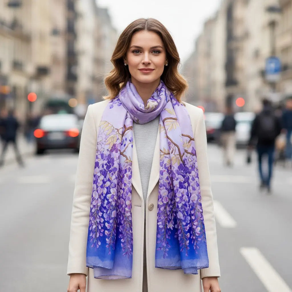 Foulard Soie - MEGUMI - Coeur de Foulard