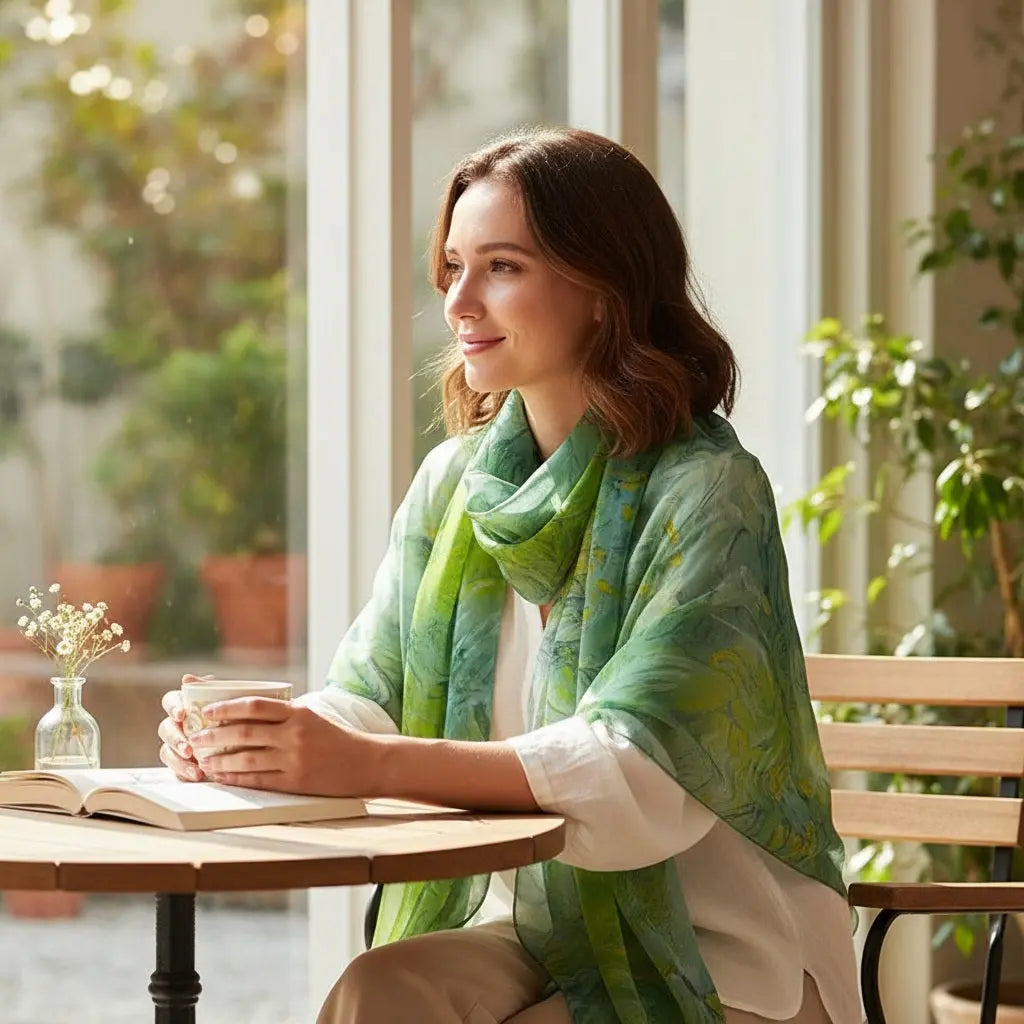 Foulard Soie - MIDORI - Coeur de Foulard