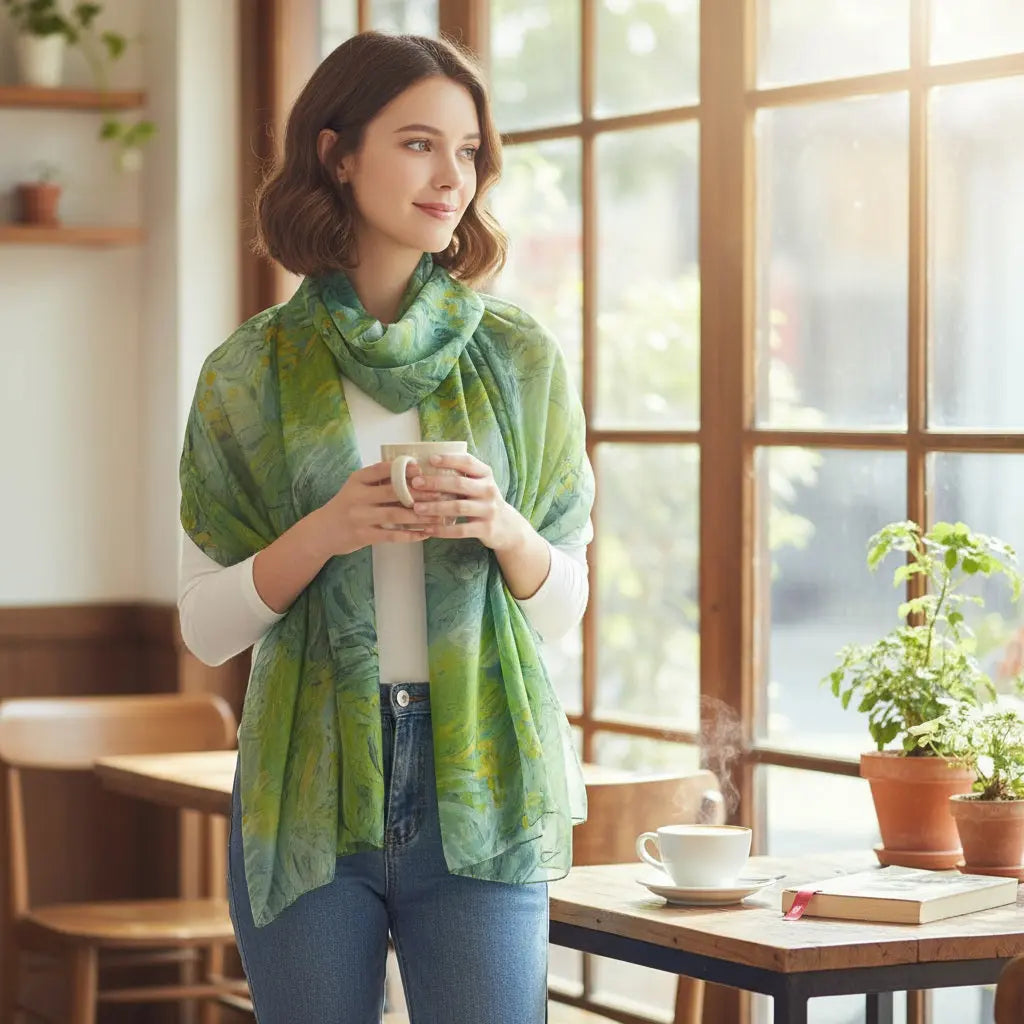 Foulard Soie - MIDORI - Coeur de Foulard