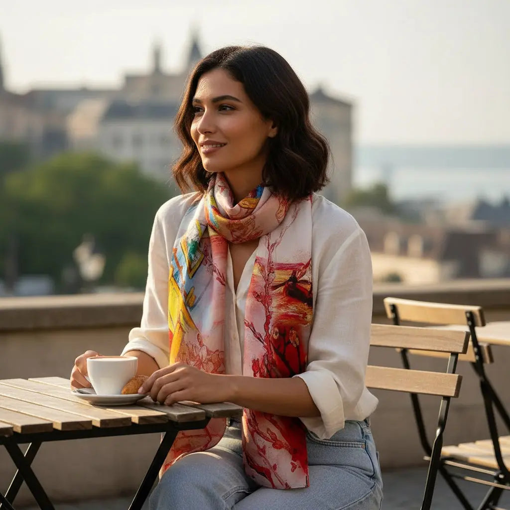 Foulard Soie - MINAMI Coeur de Foulard