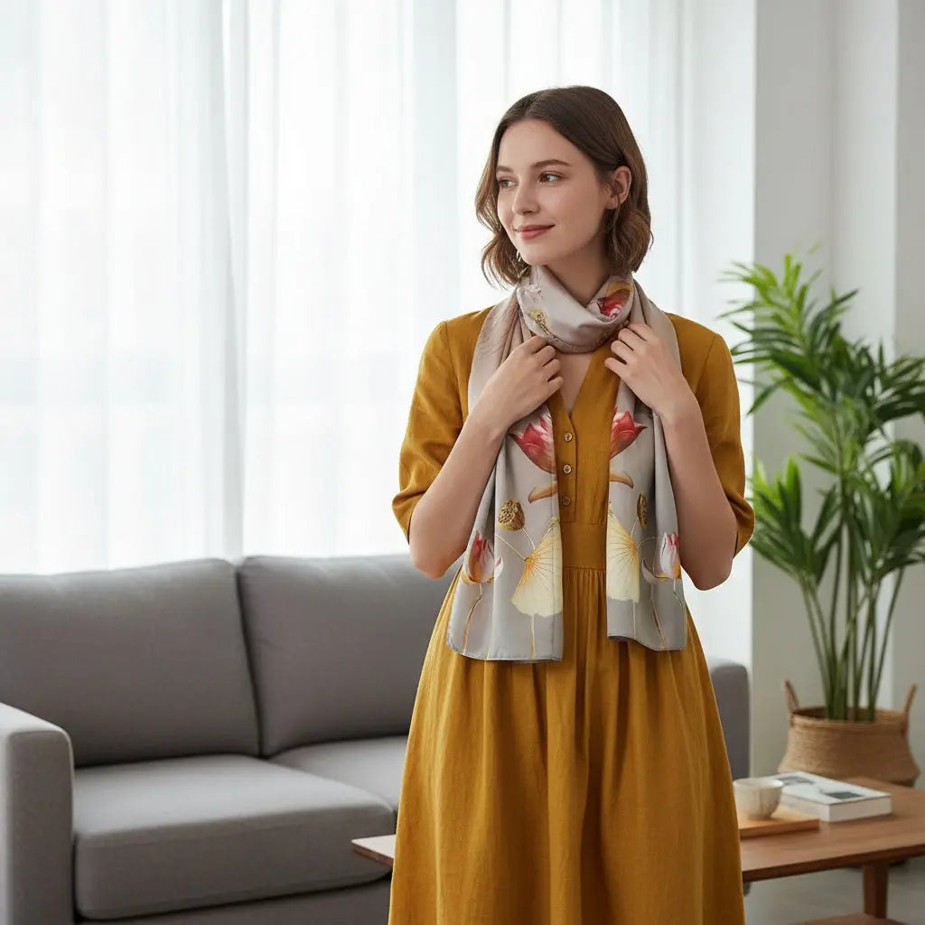 Foulard Soie - SAYAKA - Coeur de Foulard