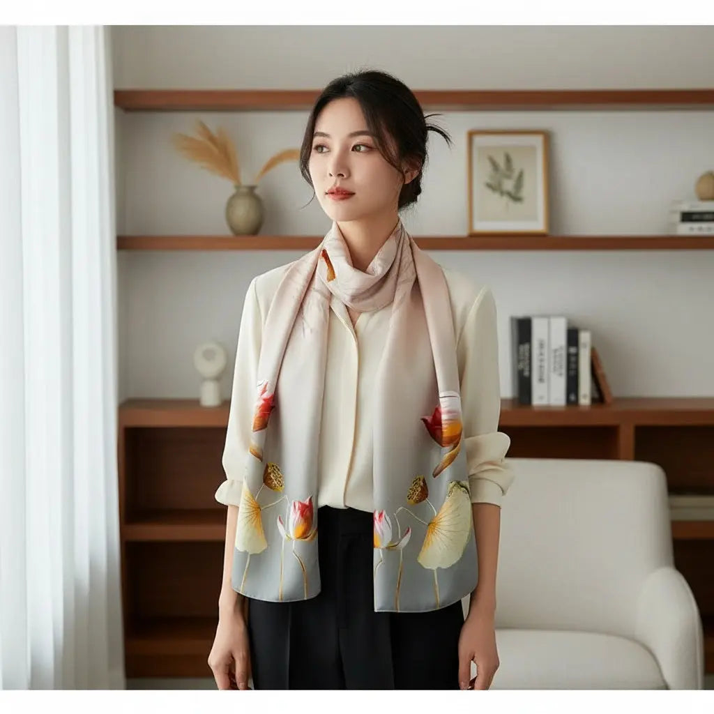 Foulard Soie - SAYAKA - Coeur de Foulard