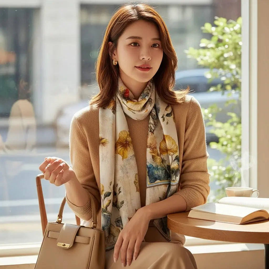 Foulard Soie - YUKI - Coeur de Foulard