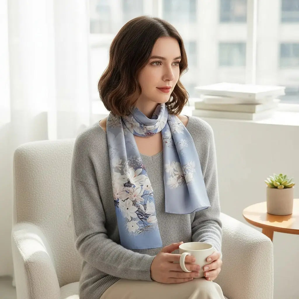 Foulard Soie - YUMIKO - Coeur de Foulard