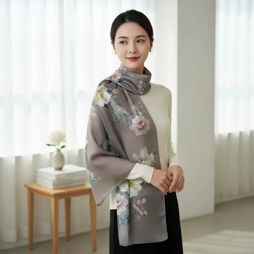 Foulard Soie - YURIKO - Coeur de Foulard