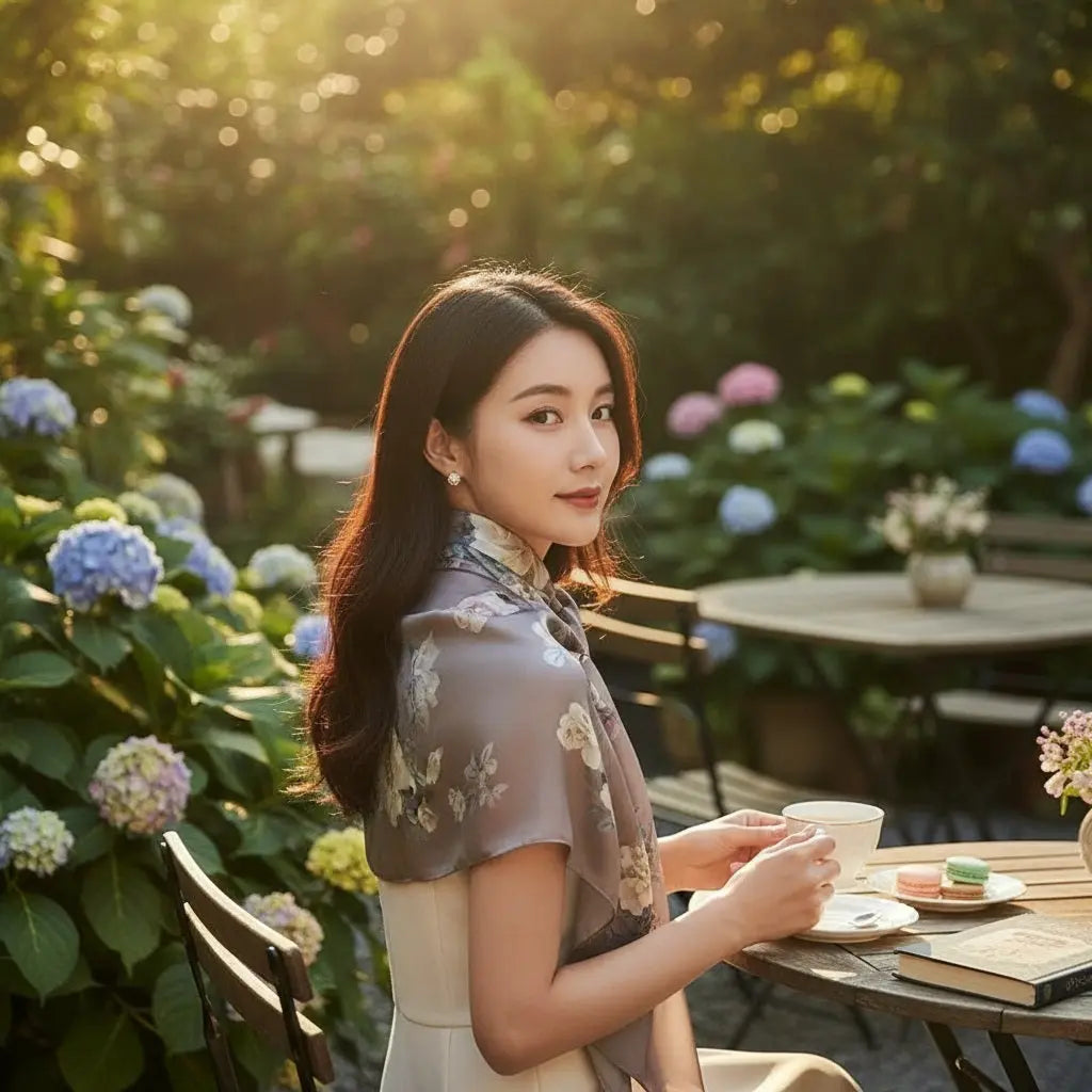 Foulard Soie - YURIKO - Coeur de Foulard