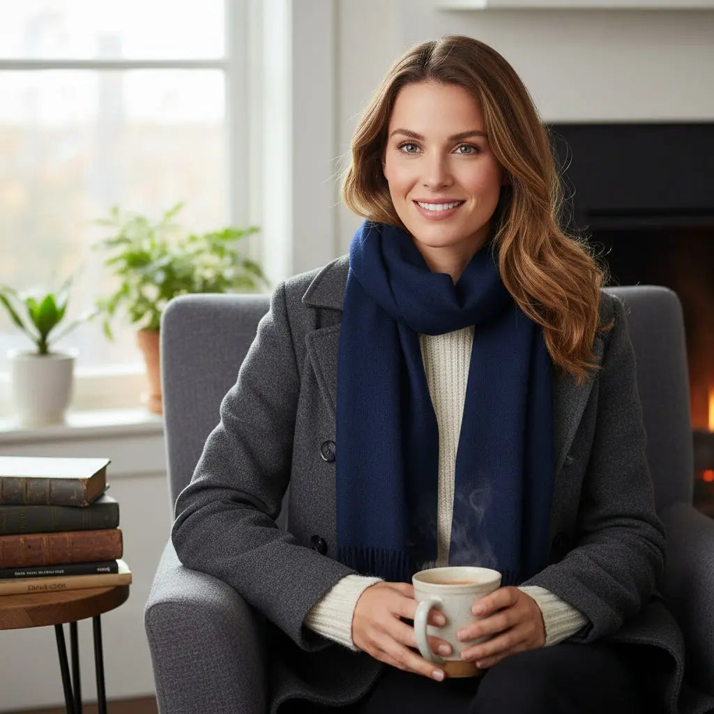 Grande écharpe femme HEIDI - Coeur de Foulard