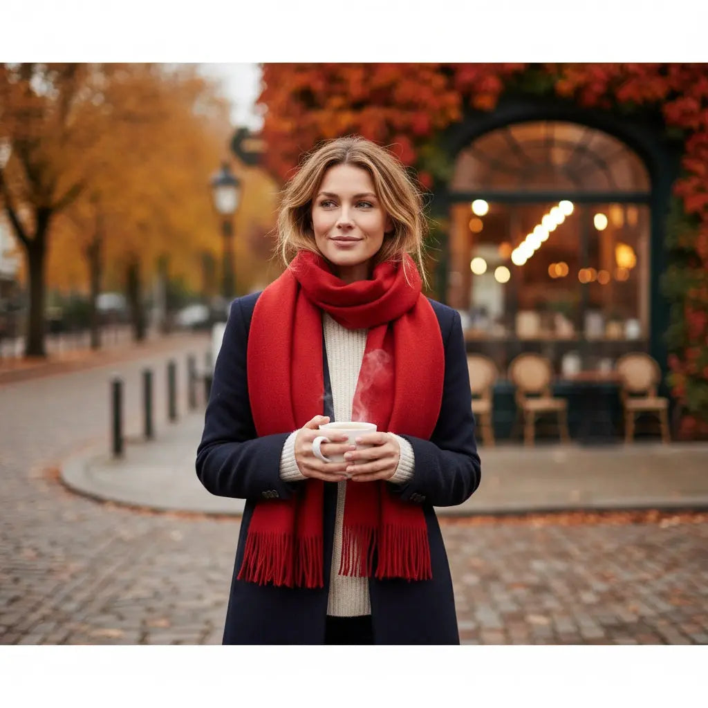 Grande écharpe femme HELGA - Coeur de Foulard