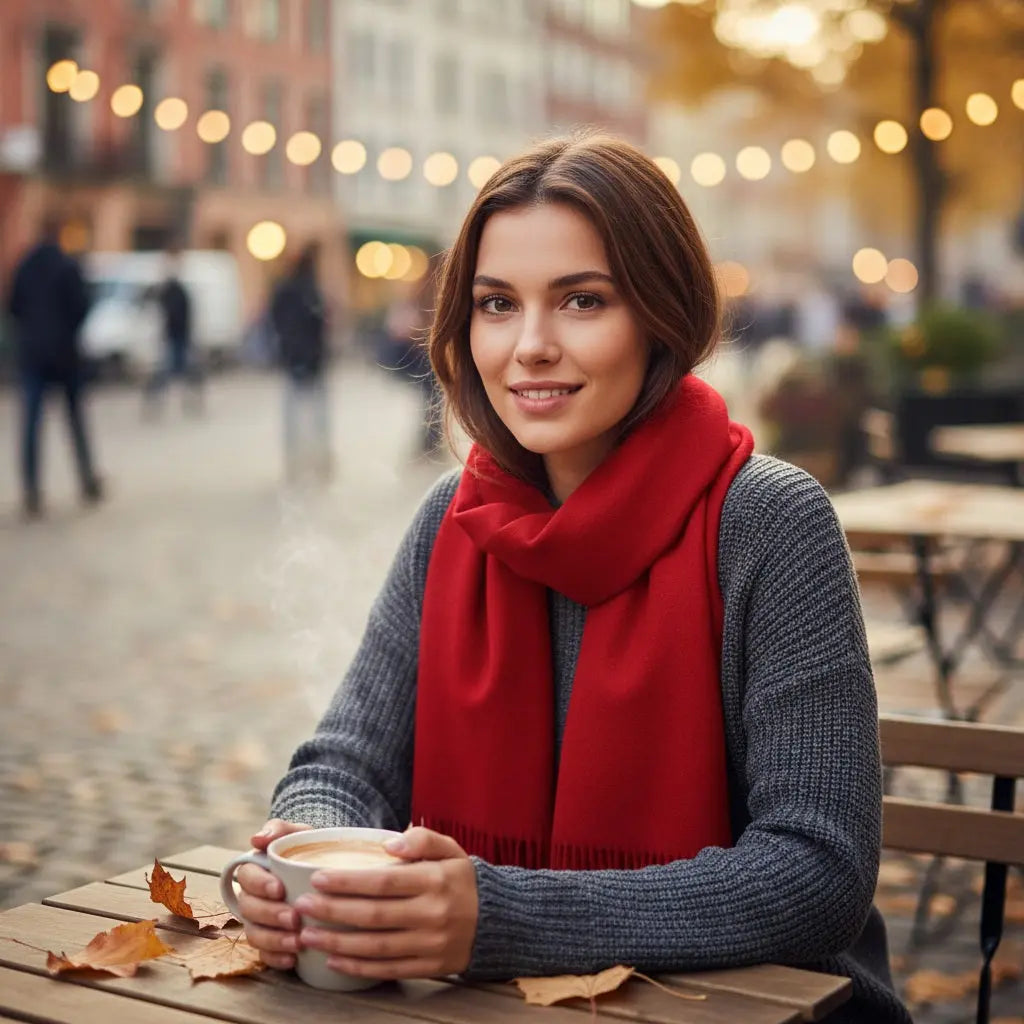 Grande écharpe femme HELGA - Coeur de Foulard