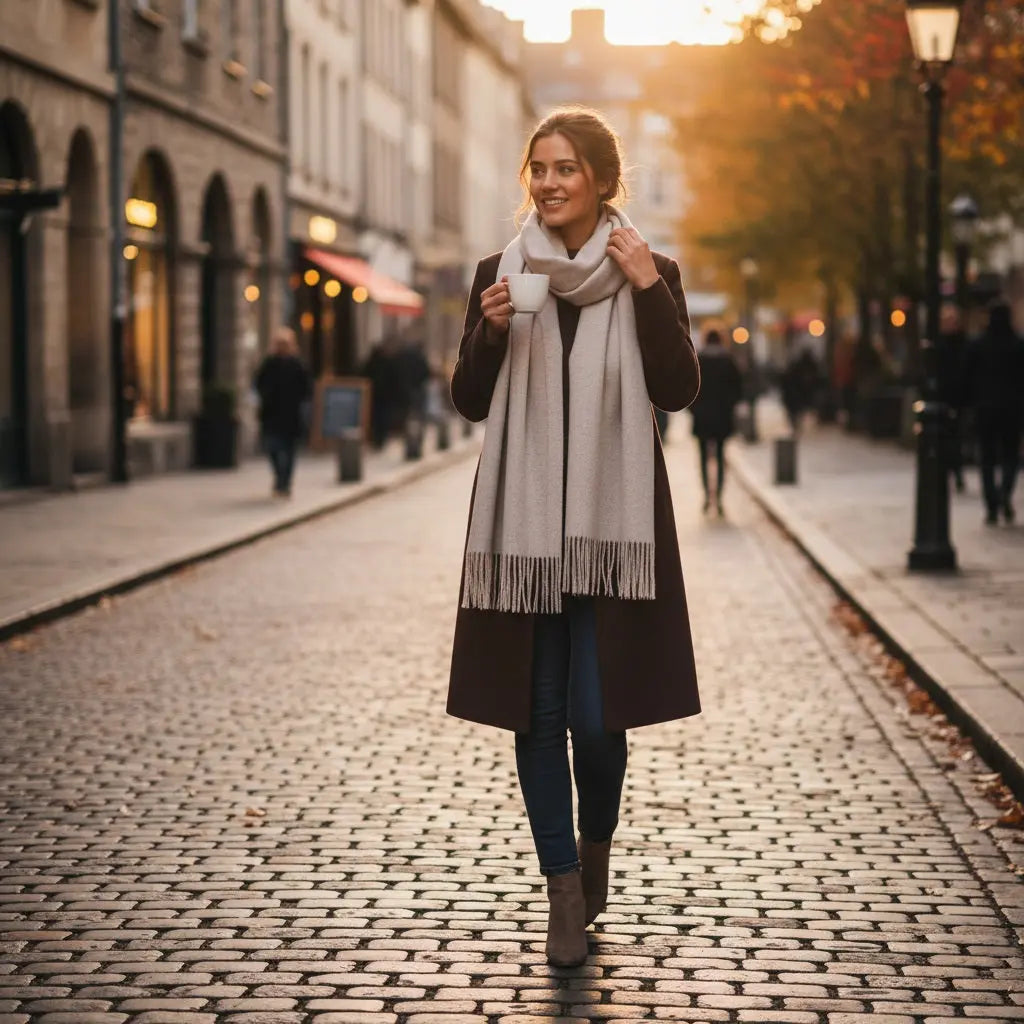 Grande écharpe femme HILDUR - Coeur de Foulard