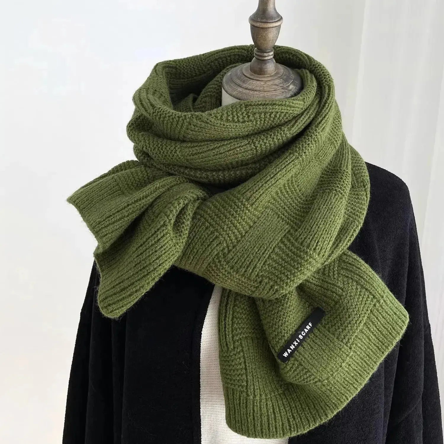 Echarpe pour homme verte JORDAN - Coeur de Foulard