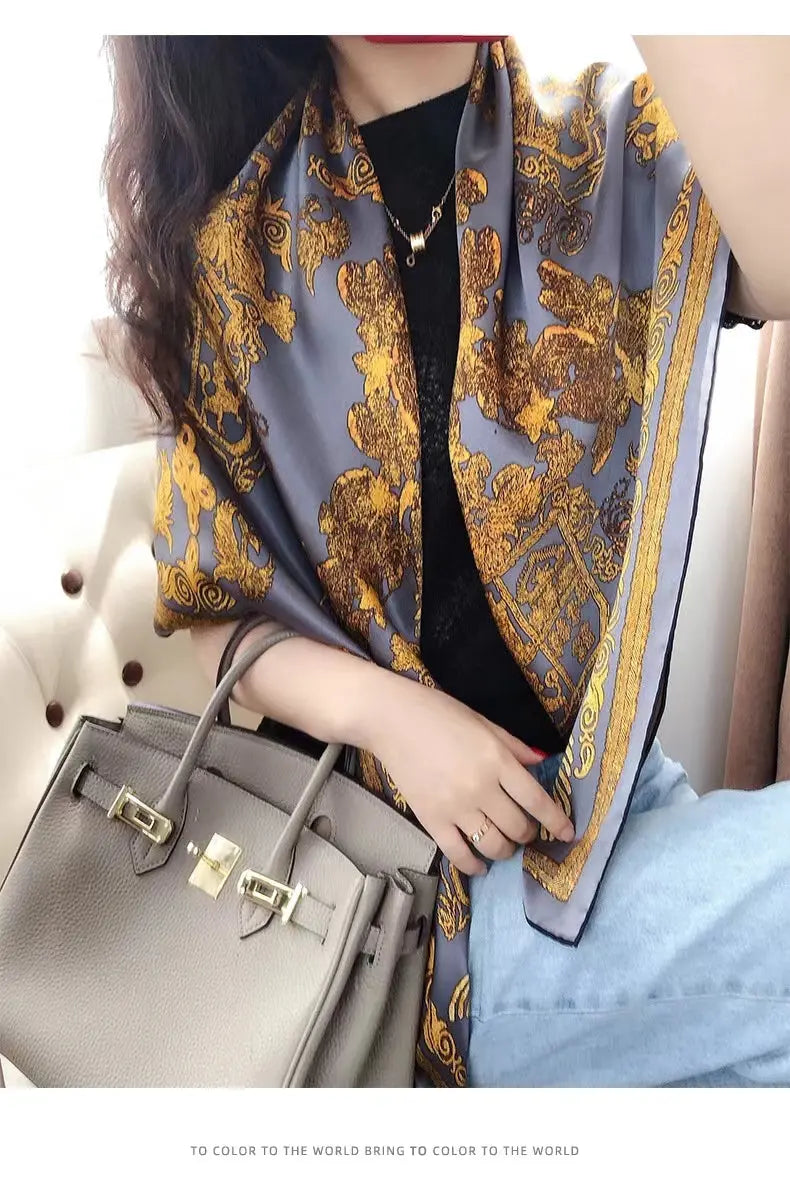 Foulard Cheveux Femme Carré Soie LILAH Coeur de Foulard