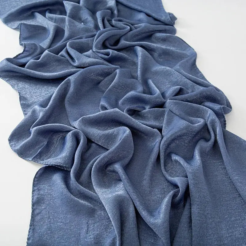 Hijab bleu jean - ADILA - Coeur de Foulard