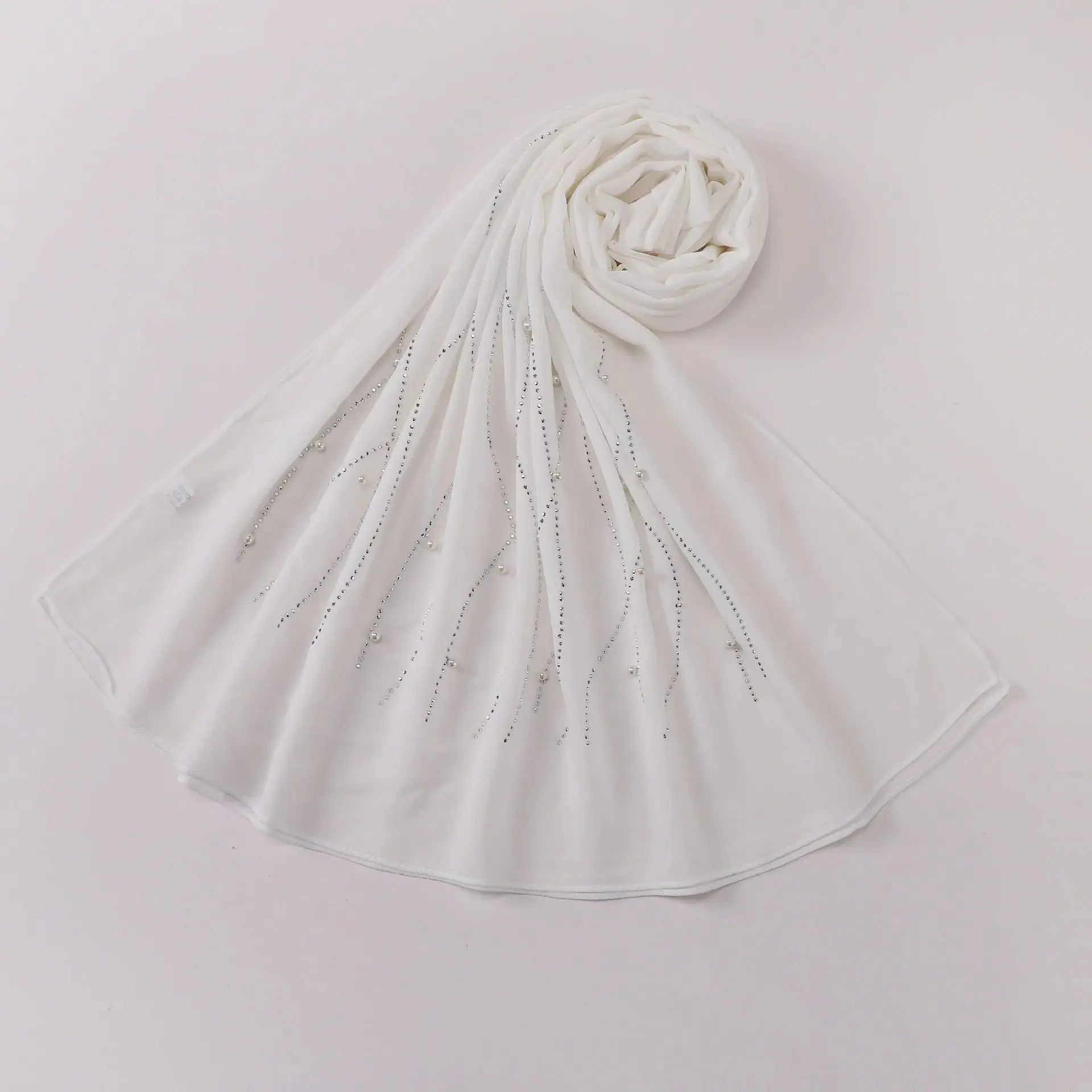Hijab femme blanc - KAOUTAR - Coeur de Foulard