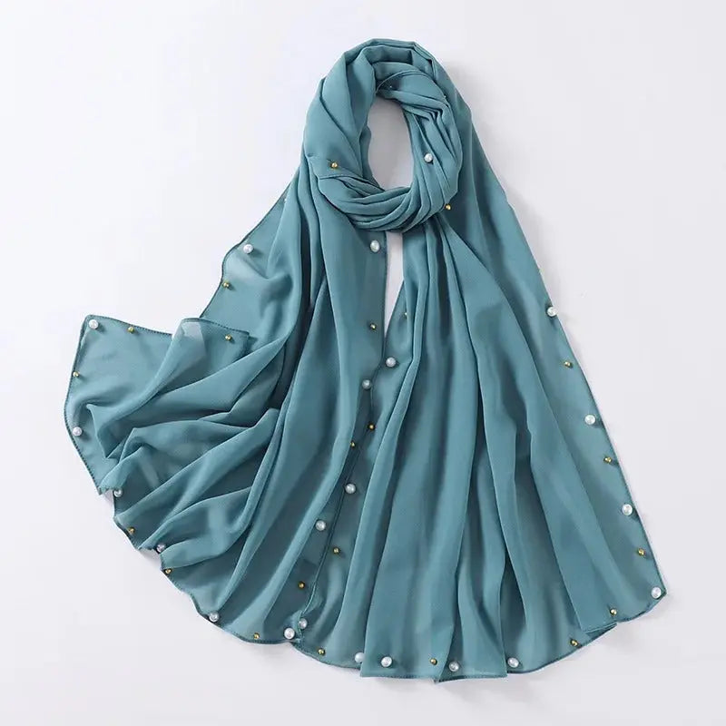 Hijab femme bleu ciel - IMANE - Coeur de Foulard