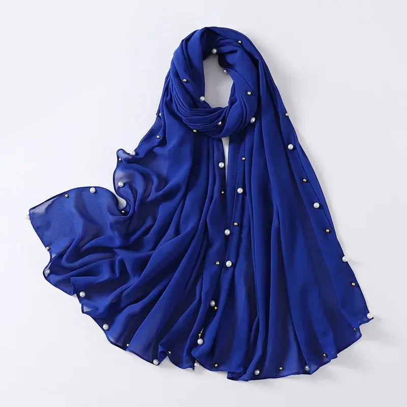 Hijab femme bleu - ILHAM - Coeur de Foulard