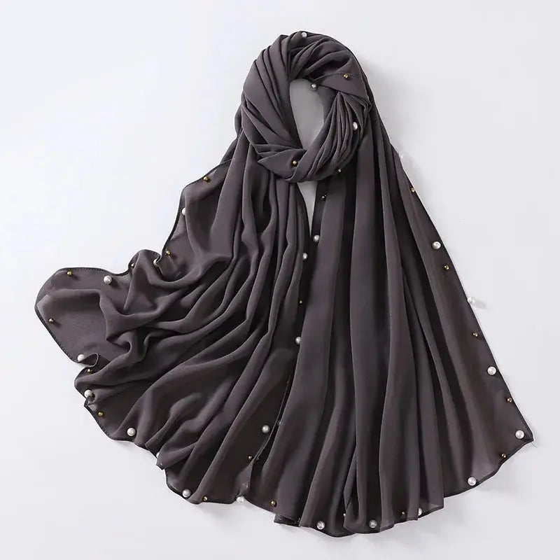 Hijab femme gris - IQRA - Coeur de Foulard