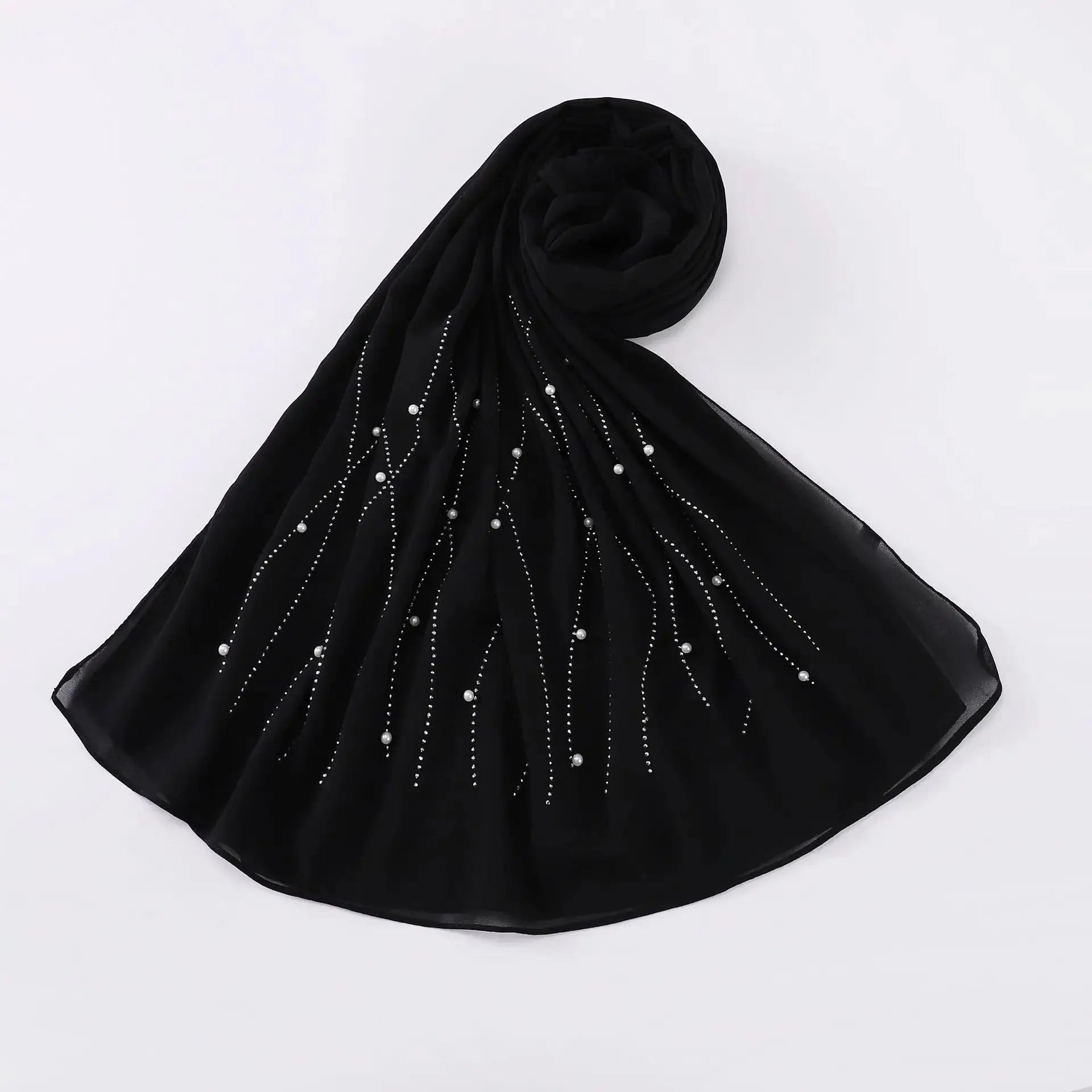Hijab femme noir - JAMILA - Coeur de Foulard