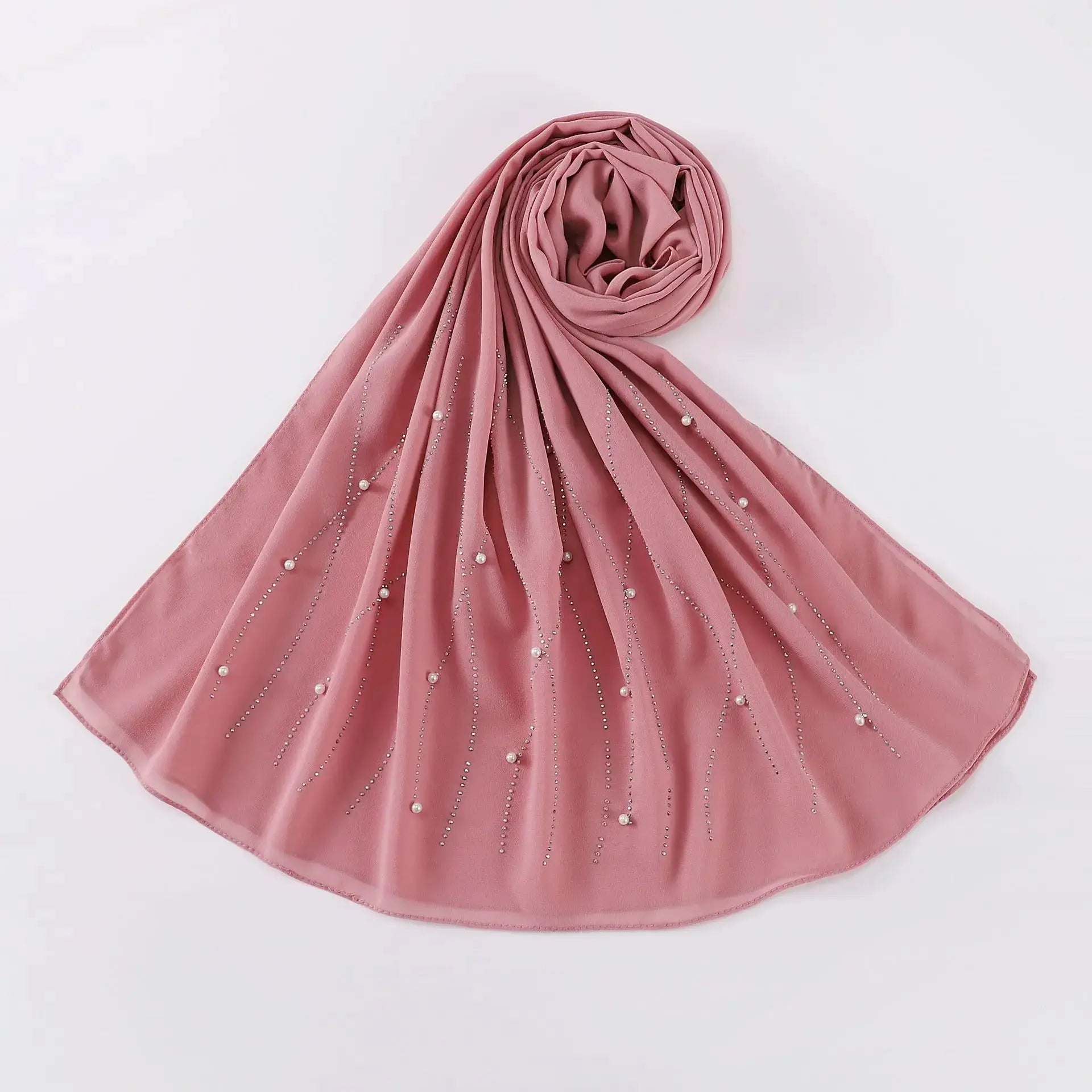 Hijab femme rose - JAWAHER - Coeur de Foulard
