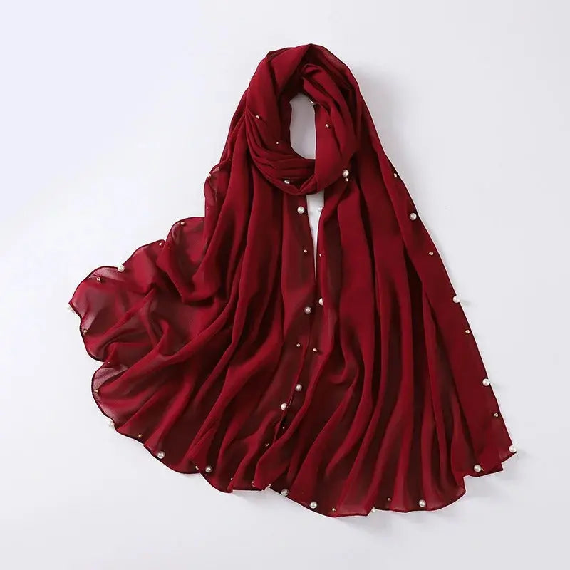 Hijab femme rouge bordeaux - INAS -Coeur de Foulard