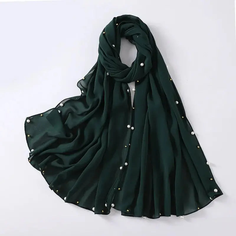 Hijab femme vert foncé - IBTISAM - Coeur de Foulard