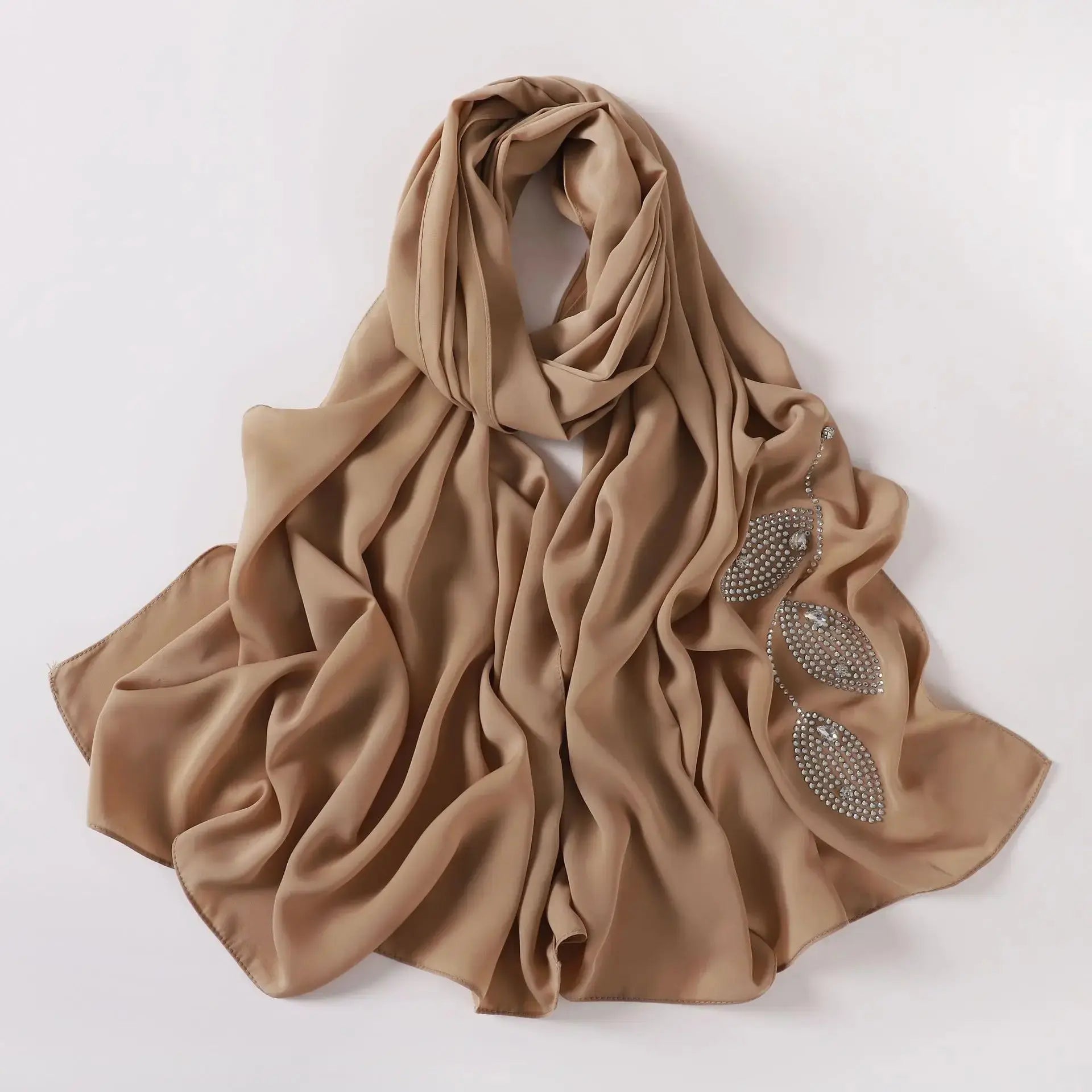 Hijab marron sépia - AZRA - Coeur de Foulard
