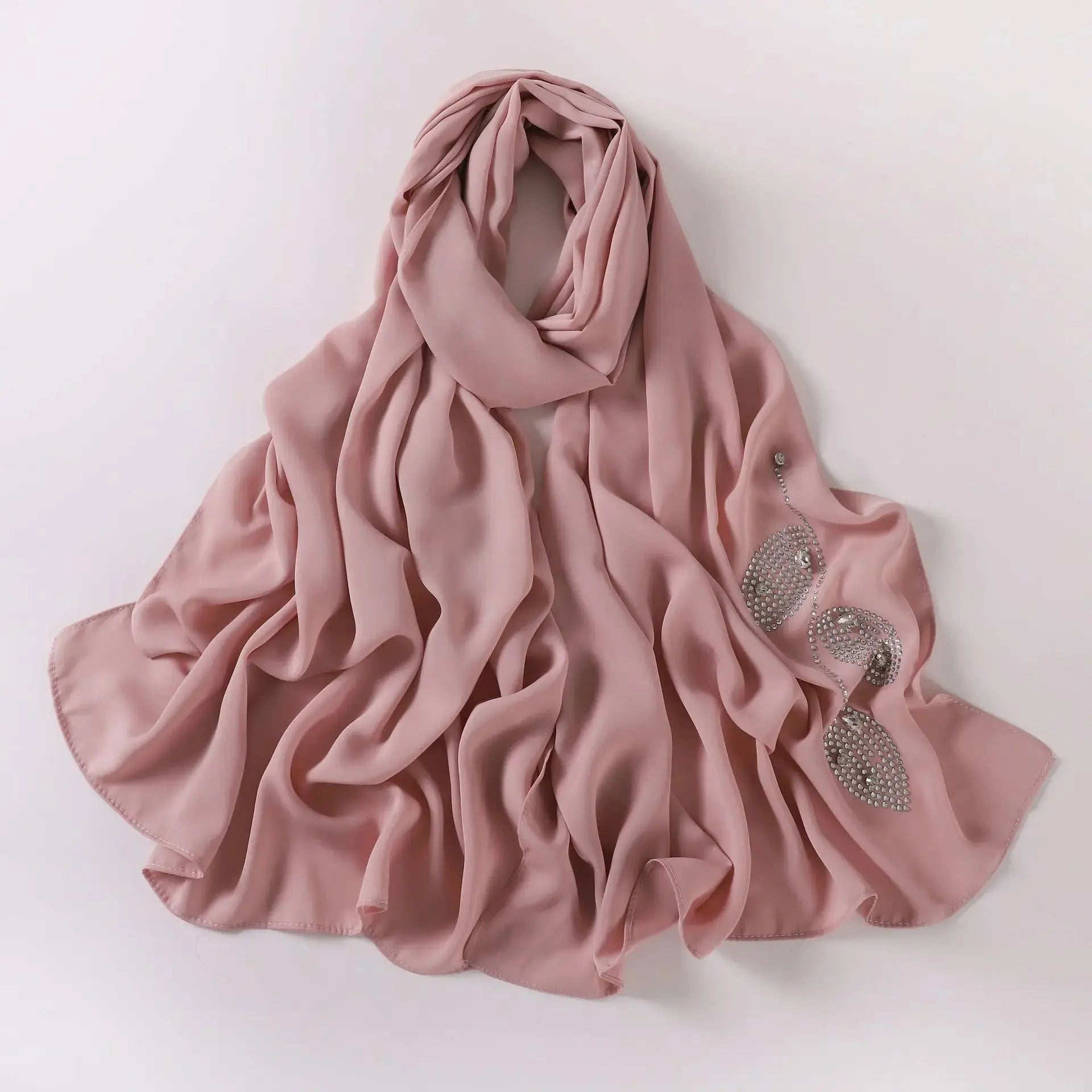 Hijab rose Mountbatten - BALQIS - Coeur de Foulard